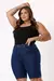 Bermuda jeans ciclista plus size - Azul Médio - Eliane Store