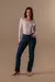 Calça jeans reta - Azul