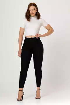 Calça jeans cigarrete - Preto