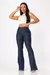 Calça jeans flare - Azul Médio