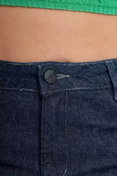 Calça jeans mom - Jeans Escuro na internet