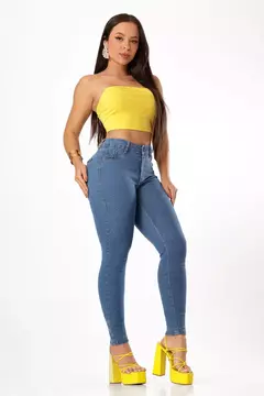 Calça jeans skinny - Azul Médio