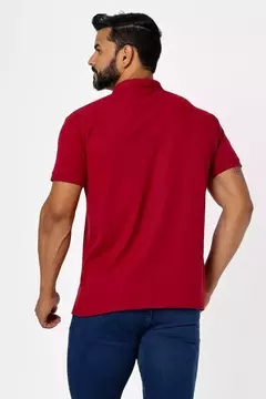 Camisa gola polo - Vermelho Marsala