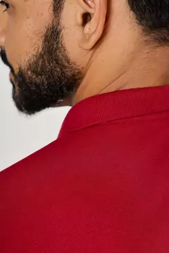 Camisa gola polo - Vermelho Marsala - loja online