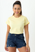 T-shirt lisa sem estampa - Amarelo Bebê