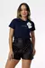 T-shirt com aplicação - Azul Marinho