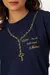 T-shirt com aplicação - Azul Marinho na internet