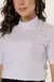 T-SHIRT GOLA ALTA PEROLAS NO OMBRO - BRANCO na internet