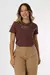 T-shirt com bordado - Chocolate