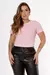 T-shirt lisa sem estampa - Rosa Bebê