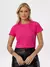 T-shirt com aplicação em pérolas - Rosa