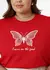 T-shirt Plus Size estampado com aplicação em strass - Vermelho Rubi - comprar online