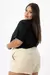 T-shirt Plus Size lisa sem estampa - Preto na internet