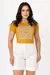 T-shirt com estampado - Mostarda Escuro - comprar online