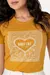 T-shirt com estampado - Mostarda Escuro na internet
