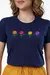 T-shirt com bordado - Azul Marinho - comprar online