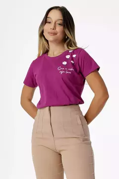 T-shirt com estampado - Roxo Purple