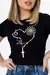 T-SHIRT ROSARIO FE FLOR COM PEROLAS - PRETO - comprar online