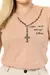 T-shirt com aplicação em pérolas - Bege - comprar online