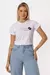 T-shirt com bordado - Branco - comprar online