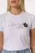 T-shirt com bordado - Branco na internet