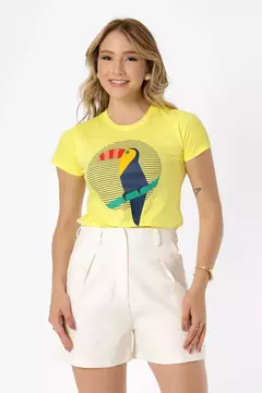 T-shirt com estampado - Amarelo Limão