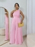 Macacão Plissado Rosa Valentina - comprar online