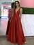 Vestido de Festa Detalhe Ilusion Terracota - comprar online