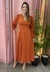 Vestido de Linho Premium Sabrina Terracota - comprar online