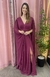 Vestido de Festa Tule Manga Deyse Sem Brilho Fúcsia - comprar online