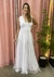 Vestido de Festa Branco Dhiulle Tule Babados - comprar online