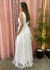 Vestido de Festa Branco Giovanna Tule Brilho Decote V na internet