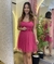 Vestido de Festa Curto Alça Rosa Pink - comprar online