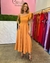 Vestido Nula Manga com Laço Mostarda - Camélia Closet