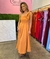 Vestido Nula Manga com Laço Mostarda - comprar online