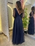 Vestido de Festa Lisis Manga Longa Azul Marinho na internet