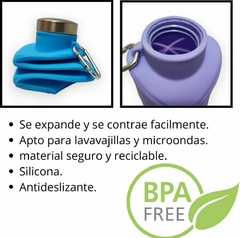 BOTELLA PLEGABLE DE SILICONA - tienda online
