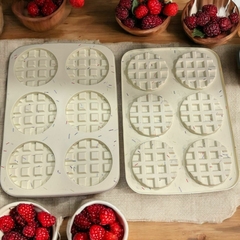 MOLDE DE SILICONA PARA WAFLES REDONDO