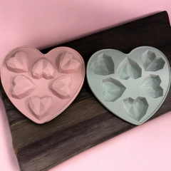 MOLDE DE SILICONA CORAZON 3D