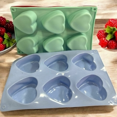 MOLDE DE SILICONA CORAZON LISO