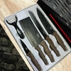 SET DE CUCHILLOS X6 LINEA LUJO SIMIL MADERA BASS - comprar online