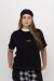 CAMISETA BOXY "NOT TOO BASIC DROP" PRETA - loja online