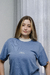 CAMISETA BOXY "NOT TOO BASIC DROP" AZUL CLARO - comprar online