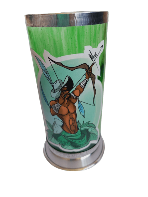 Suporte Vela 7 Dias Oxóssi Verde - Umbanda / Candomblé - comprar online