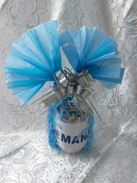 Sacola Presente de Iemanjá Copo Ovo Cuia Térmica 350ml em Inox com Tampa Acrílica