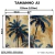 Kit 2 Quadros Decorativos - Pintura Paraíso das Palmeiras - Damuvia - Quadros Decorativos com Moldura Filete