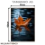 Quadro Decorativo - Folha de Outono Flutuando Sobre o Lago