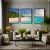 Kit 3 Quadros Decorativos - Praia - Damuvia - Quadros Decorativos com Moldura Filete