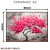 Imagem do Quadro Decorativo Personalizado - Pintura Árvore da Vida com Folhas Rosas