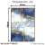 Quadro Decorativo - Arte Abstrata em Tons de Azul e Dourado - Damuvia - Quadros Decorativos com Moldura Filete